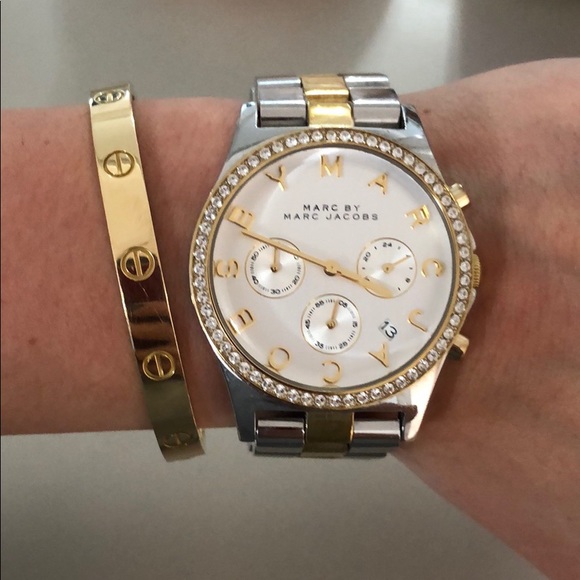 marc jacobs two tone watch